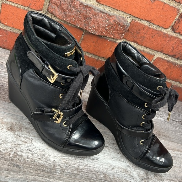 MICHAEL Michael Kors Platform Wedge High Top Sneakers ASO Ariana Grande - Picture 7 of 15